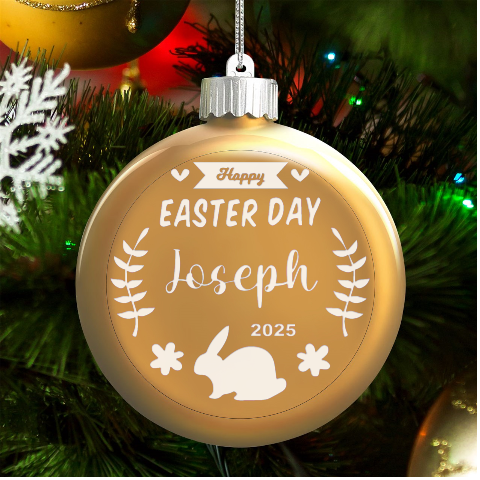 Personalized Easter Day Rabbit Egg Name By Joe Front