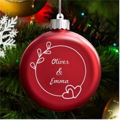 Love - LED Glass Round Ornament