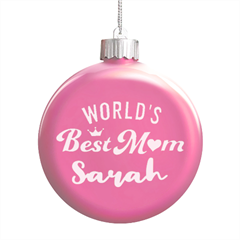 Personalized Mun Mothers Day Name - LED Glass Round Ornament