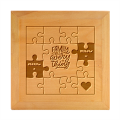 Puzzle 2 names - Wood Photo Frame Cube