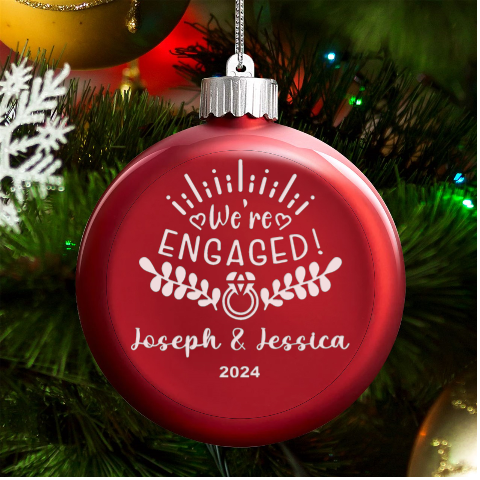 Personalized We Are Engaged Couple Name By Joe Front
