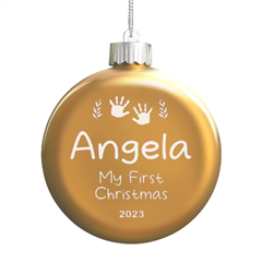 Personalized baby first festival Name - LED Glass Round Ornament