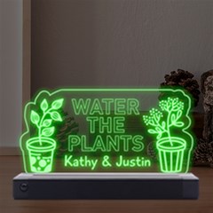 Personalized Name Couple Water Plants - LED Acrylic Message Display