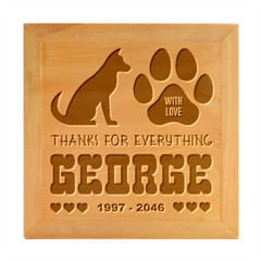 Personalized Dog Cat Pet Memorial Gift Name - Wood Photo Frame Cube