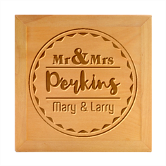 Personalized Couple Family Name - Wood Photo Frame Cube