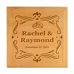 Personalized Wedding Anniversary Name - Wood Photo Frame Cube