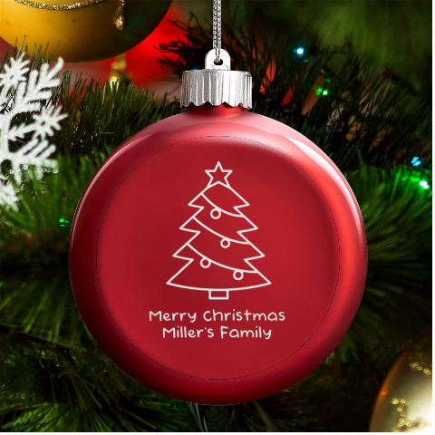 Personalized Name Christmas Tree By Oneson Front