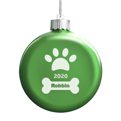 Personalized Name Pet - LED Glass Round Ornament