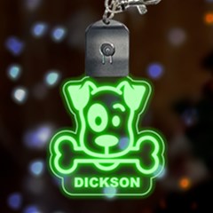 Personalized Name Cute Dog - Multicolor LED Acrylic Ornament