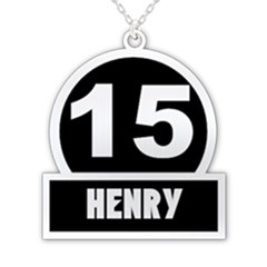 Personalized Name and Number - 925 Sterling Silver Pendant Necklace