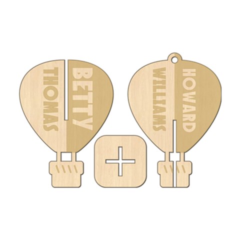 Personalized 3d Family Name Air Balloon By Oneson Front