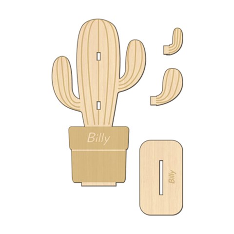 Personalized 3d Name Cactus By Oneson Front
