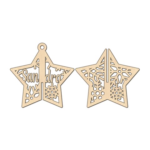 Personalized 3d Star Snowflake Name By Joe Front