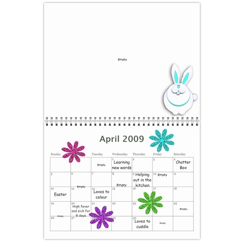1 Year Calendar By Amanda Apr 2009
