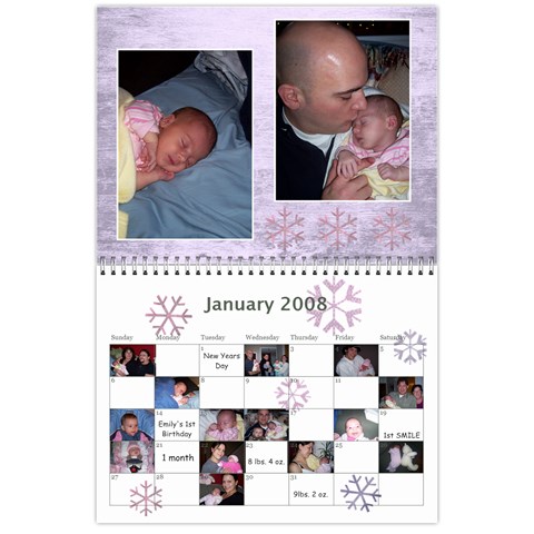 1 Year Calendar By Amanda Jan 2008