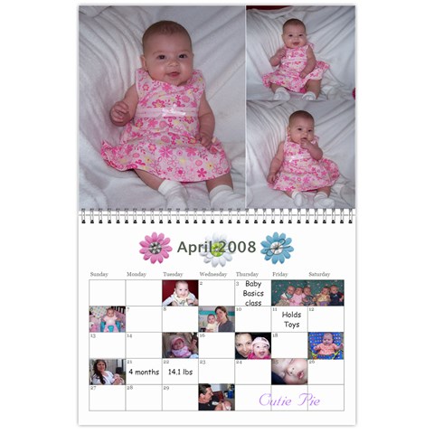 1 Year Calendar By Amanda Apr 2008