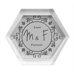 Personalized Initial Wedding - Hexagon Wood Jewelry Box