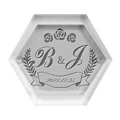 Personalized Rose - Hexagon Wood Jewelry Box