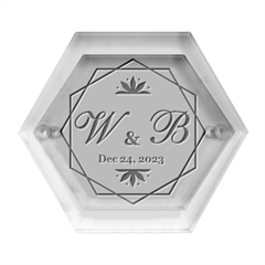 Personalized Wedding Hexagon Name - Hexagon Wood Jewelry Box