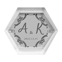 Personalized Wedding - Hexagon Wood Jewelry Box