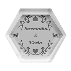 Personalized Heart - Hexagon Wood Jewelry Box