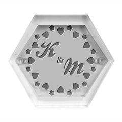 Personalized Wedding - Hexagon Wood Jewelry Box