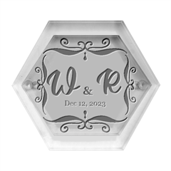 Personalized Initial Wedding - Hexagon Wood Jewelry Box