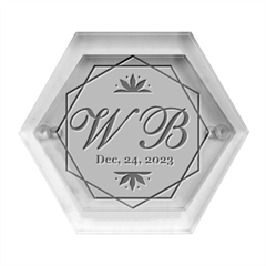 Personalized Wedding Hexagon - Hexagon Wood Jewelry Box