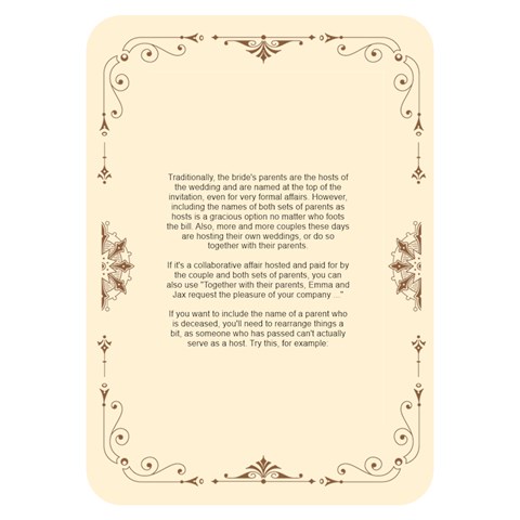 Wedding Card Design By Oneson Back
