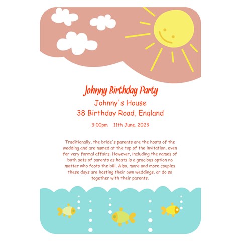 Birthday Card By Oneson Back