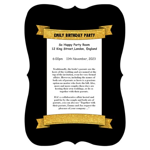 Birthday Card By Oneson Back