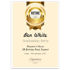 Retire Card - Invitation Card 5  x 7 