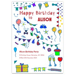 Birthday - Invitation Card 5  x 7 