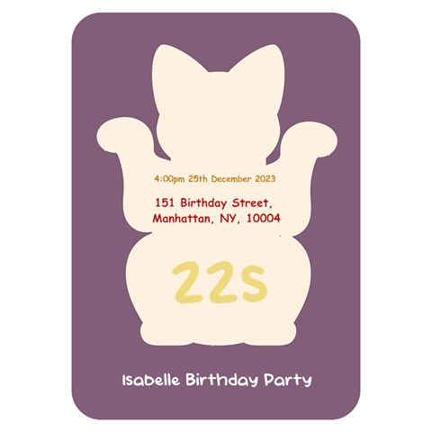 Birthday By Oneson Back