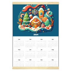Personalized Merry Christmas - Canvas Yearly Calendar 16  x 22 