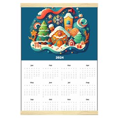 Personalized Merry Christmas - Canvas Yearly Calendar 16  x 22 