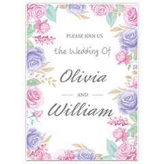 Rose Wedding - Invitation Card 5  x 7 