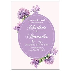 Lavender Wedding - Invitation Card 5  x 7 