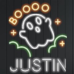 Personalized Halloween Ghost Name - Neon Signs and Lights