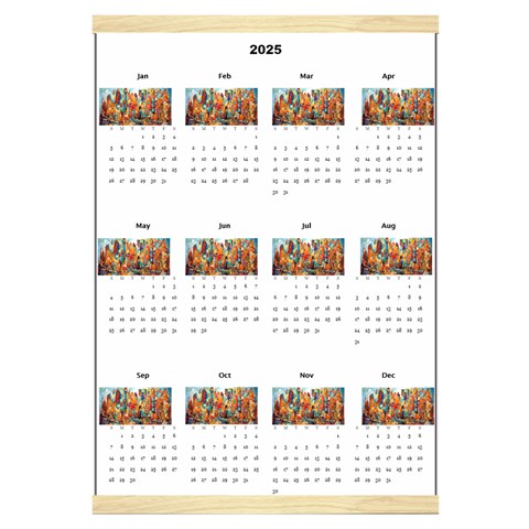 Personalized Calendar Style 3 By Joe Front - Jan 2025