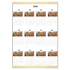 Personalized Calendar Style 3 - Canvas Yearly Calendar 16  x 22 