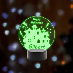 halloween - Remote LED Acrylic Message Display (Black Round Stand) 