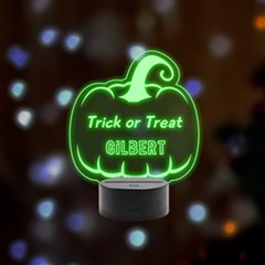 halloween - Remote LED Acrylic Message Display (Black Round Stand) 