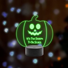 halloween - Remote LED Acrylic Message Display (Black Round Stand) 