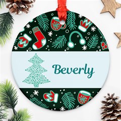 Christmas pattern - Ornament (Round) Christmas pattern - Ornament (Round)