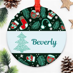 Christmas pattern - Ornament (Round)