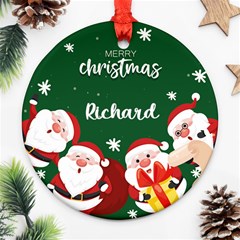 Christmas Santa - Ornament (Round)