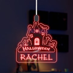 Personalized Halloween Castle Name - LED Acrylic Ornament