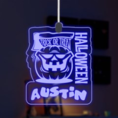 Personalized Halloween Pumpkin Trick or Treat Name - LED Acrylic Ornament