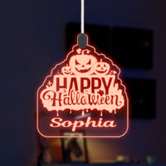 Personalized Happy Halloween Name - LED Acrylic Ornament